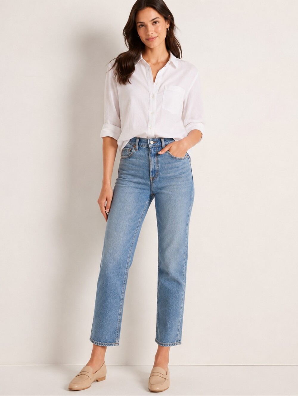 ❤ LOFT HIGH RISE THE STRAIGHT JEANS, 4 (27)